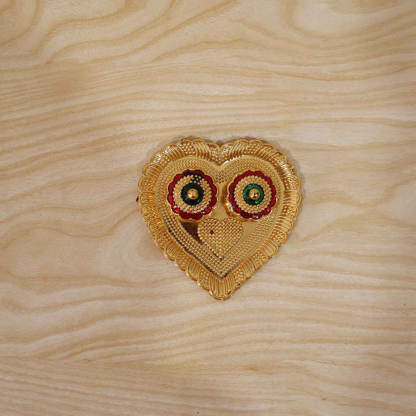Heart Shape Kumkum Holder Elegant Pooja Accessory For Festivals